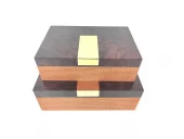 Box Orange Fabric / Imt. Wood 30x20xh9cm 130-288
