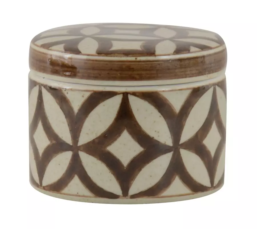 Ceramic Box Beige & Brown 155-703