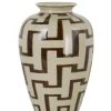 Vase Beige & Brown 20xh31cm 155-706