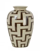 Vase Beige & Brown 20xh31cm 155-706