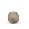 Organic Vase W Cutting Light Smoke 20x19xh20xm Dcgi620