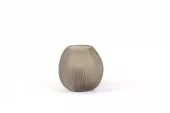 Organic Vase W Cutting Light Smoke 20x19xh20xm Dcgi620