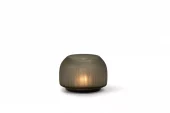 Glass Candleholder Dome Light Smoke 17x12,5cm Dcgi759