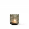 T-lightholder Hancut Smoke/ Clear 12x13cm Dcgi 763