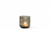 T-lightholder Hancut Smoke/ Clear 12x13cm Dcgi 763