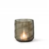 T-Lightholder Handcut Smoke/Clear 15x16cm Dcgi764