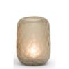 Vase Round W Cutting Light Smoke 14x17cm Dcgi619ls