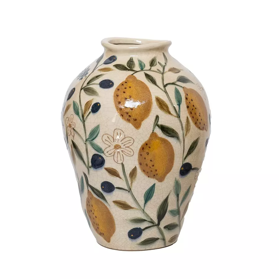Vase Ceramic Flowers 25xh35,5cm 270-510