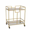 Trolley Rect. Gold/Glas/Marble 60x41xh70cm 675-261
