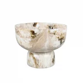 Resin Footed Bowl Beige/Brown 26xh20cm 685-101