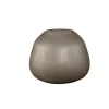 Brown Glas Vase Handcut Ribbed 731812