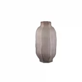 Beige Vase Ribbed Low 734167