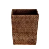 Square Rattan Paper Bin Brown Pa75095