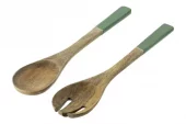 Salad Server Mango Wood Green 64298