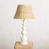 Tablelamp Wooden White 17x60cm