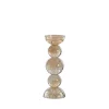 Candle Stick Bubble Amber 10x26,5cm 6073990