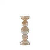 Candle Stick Bubble Amber 10x26,5cm 6073990