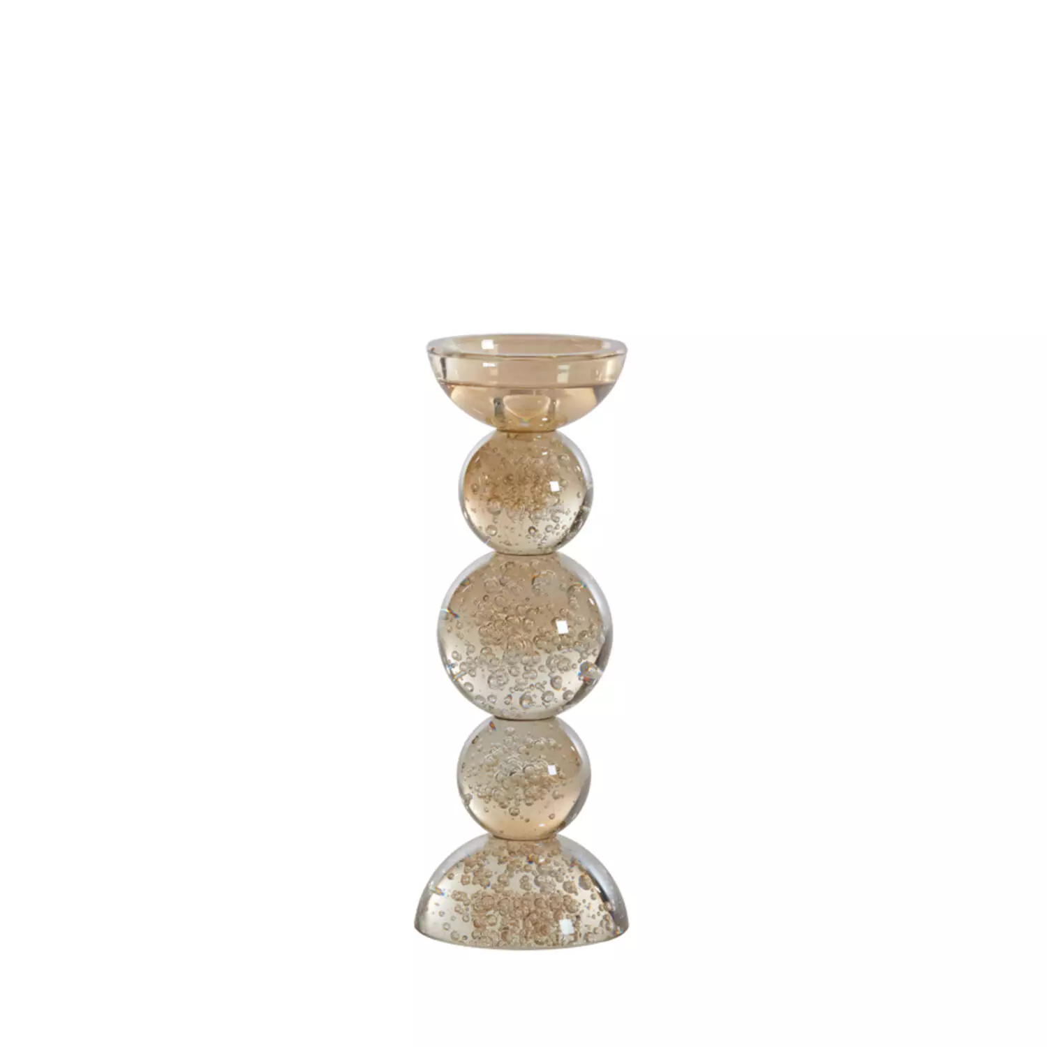 Candle Stick Bubble Amber 10x26,5cm 6073990