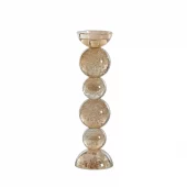 Candle Stick Bubble Amber 9,5xh34cm 6074090
