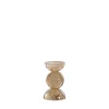 Candle Stick Bubble Amber 9,5xh15,5cm 6073890