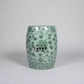 Garden Stool - Hvit og Grønn, 06-GW-18