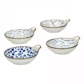 Appetizer Plate set 4 40858-blu-s4