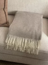 Vittoria Plaid Light Brown 10% Cashmere 90% Merino Wool Cm245213