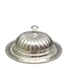 Round Butter Pot Ant. Silver 22700