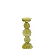 Candle Stick Bubble Olive Green 10xh23,5cm 6073981