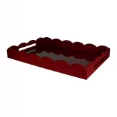 Scalloped Tray Cherry 44x66cm