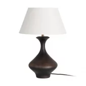 Table Lamp Brown Weave Wood 34x34xh50cm 616564