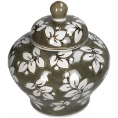 Jar Handpainted Taupe ø22,5xh25cm Kal-7670