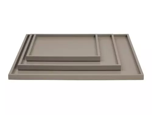 Matt Lacquer Tray Warm Grey 30x30x2cm 070203