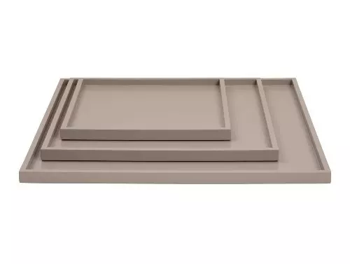 Matt Lacquer Tray Fawn 40x40xh2cm 070202