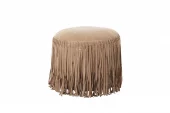 Leather Ottoman Taupe Herty Fl0015982