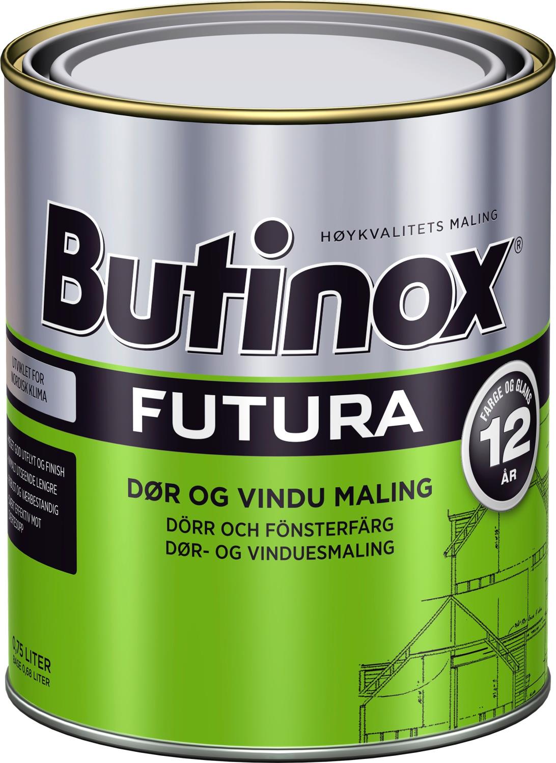 BUTINOX FUTURA DØR/V HVIT   0,75LTR