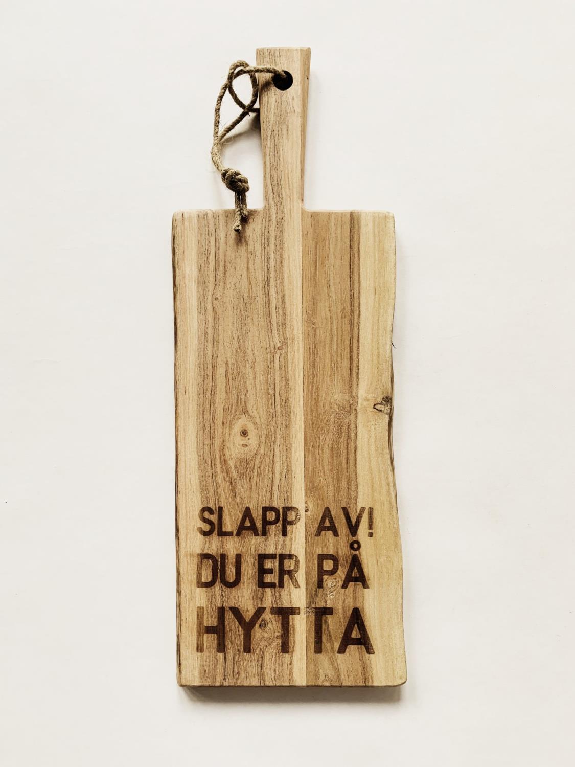 SKJÆREBRETT "HYTTA" 18x50cm