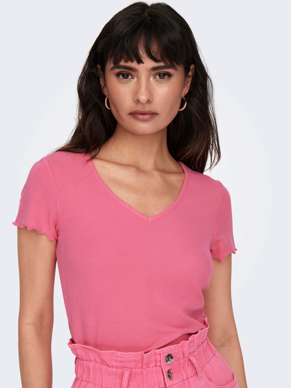 ONLKIKA S/S V-NECK TOP JRS