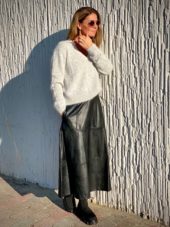 Lexi imitation leather skirt