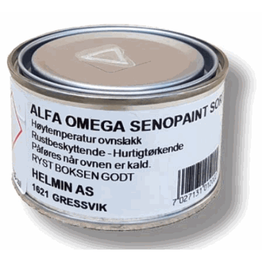Alfa Omega senopaint, sort 700°C 1,25dl
