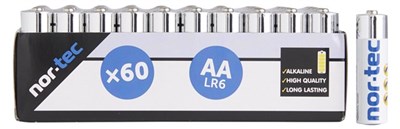 Batteri Alkaline AA 1,5V 60stk
