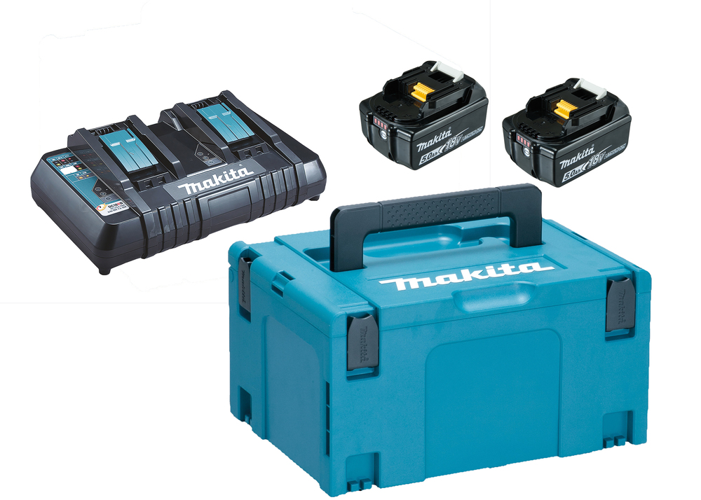 Makita batteripakke 18V 2X5.0AH/DBL LADER