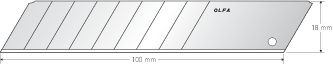 Olfa Knivblad 18mm LB-10B Blank A10