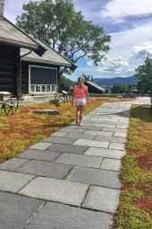 Mørk Oppdal tråkkheller 60x40 cm HEL Pall