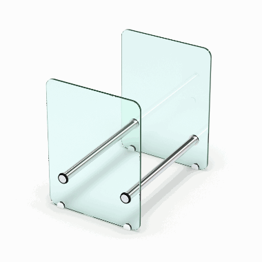 Glass kurv - Vedstabler H40 B40 D30 cm