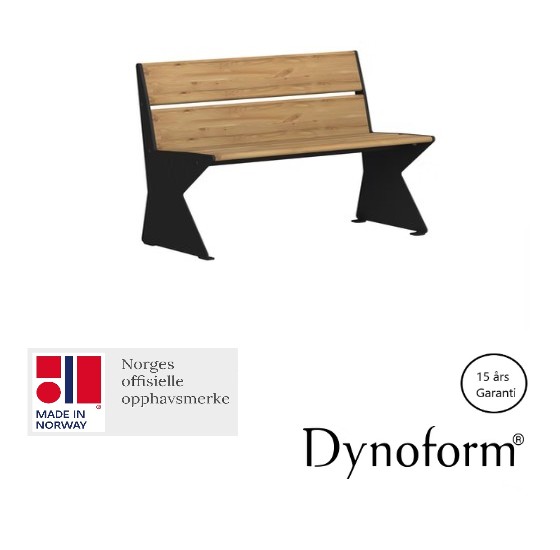 Dynoform Tuva Rest benk m/rygg 103. RAL