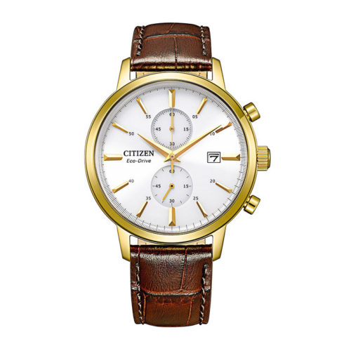 Classical Eco-Drive Brun / Hvit 42mm