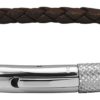 RB BRACELET DRIVER STEEL 28MM WITH 3,5MM BROWN BRAIDED STRAP