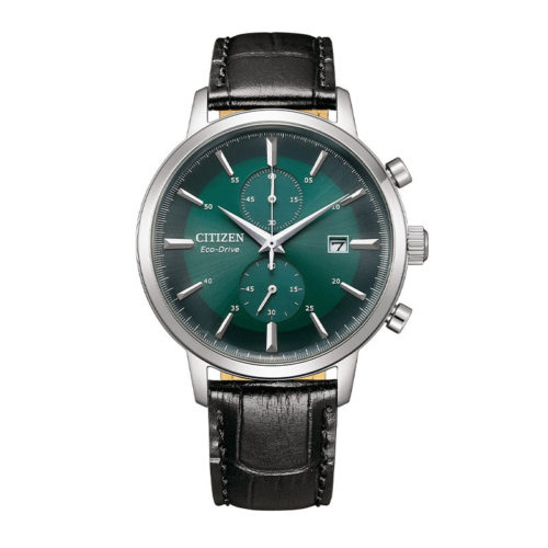 Classical Eco-Drive Sort / Grønn 42mm