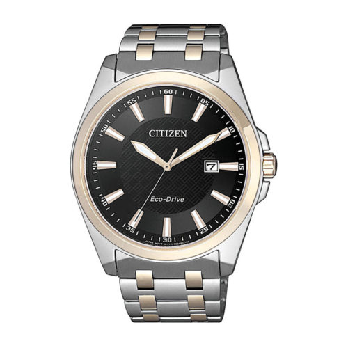 Eco-Drive Tofarget Stål / Sort 41mm